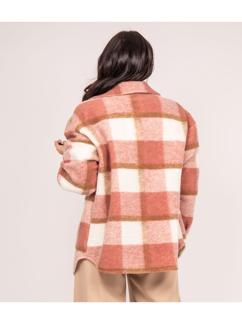 Surchemise carreaux UKARL Rose - Kiabi