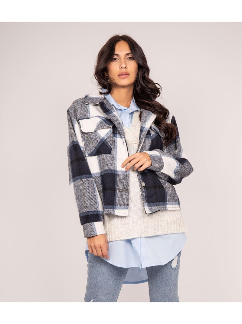 Surchemise carreaux UMBERTA Bleu - Kiabi
