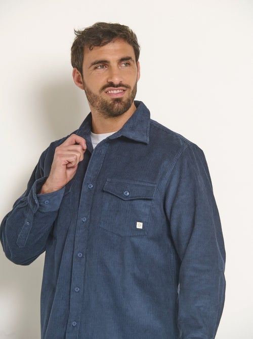 Surchemise chaude velours fines côtes - Kiabi