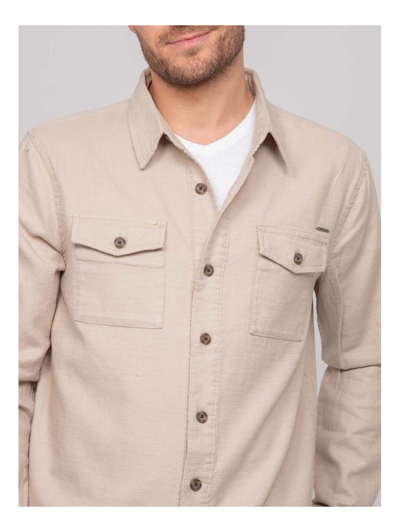Surchemise coton DUDIN Beige - Kiabi