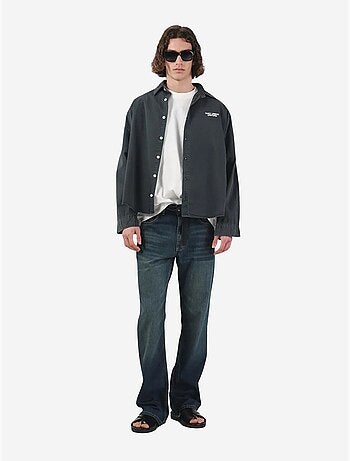 Surchemise courte en popeline de coton oversize giesto