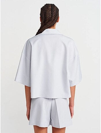 Dilvin surchemise courte oversize en crêpe