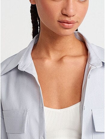 Dilvin surchemise courte oversize en crêpe