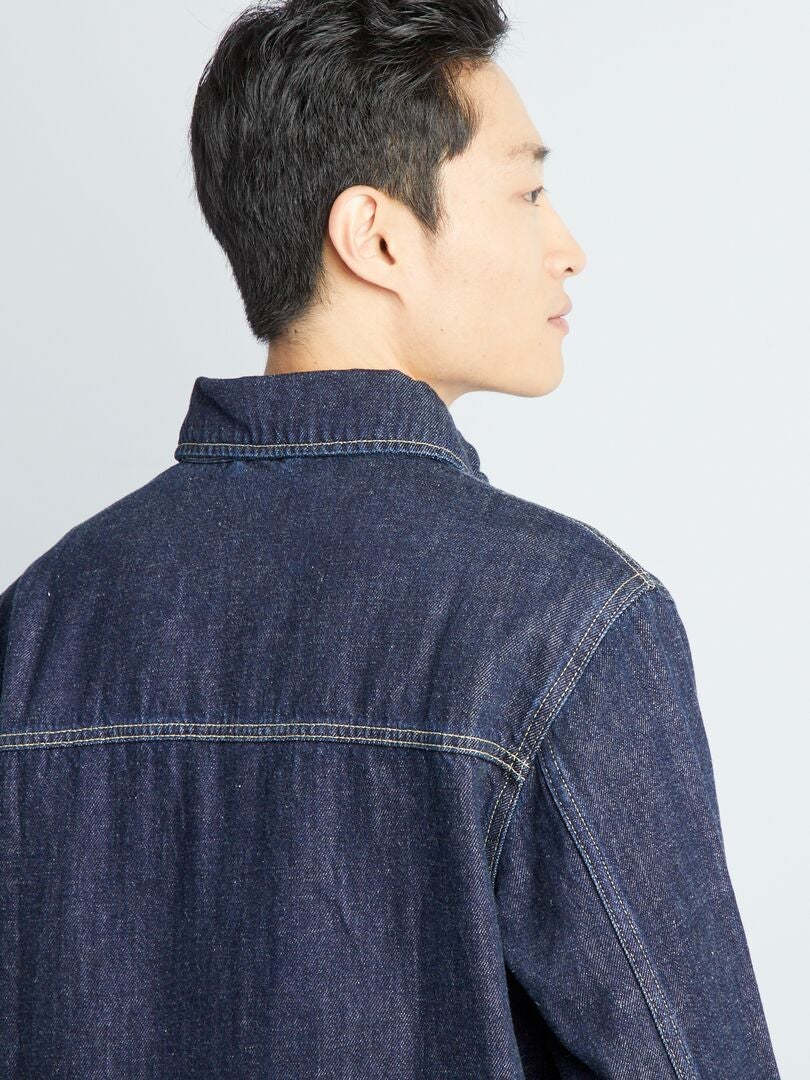 Surchemise denim x chanvre Bleu - Kiabi