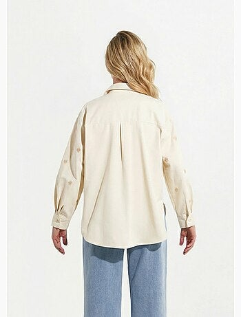 Surchemise en coton avec broderies - afibel