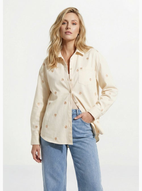 Surchemise en coton avec broderies - afibel - Kiabi Surchemise en coton avec broderies - afibel - Kiabi