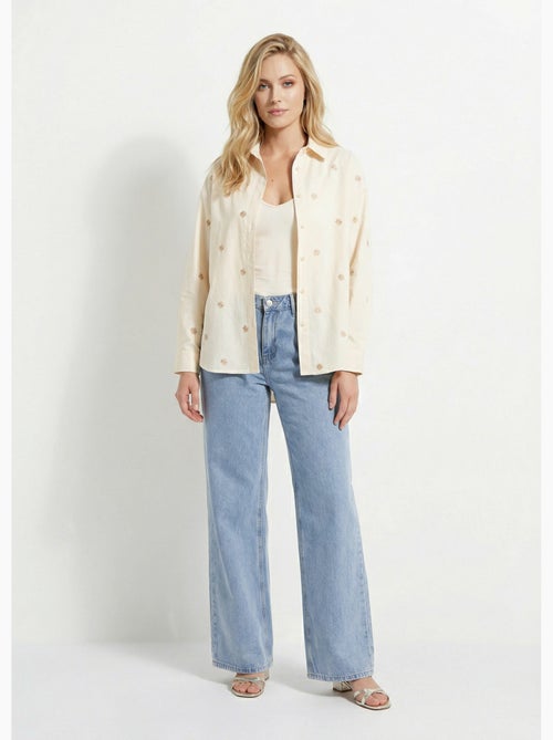 Surchemise en coton avec broderies - afibel - Kiabi Surchemise en coton avec broderies - afibel - Kiabi