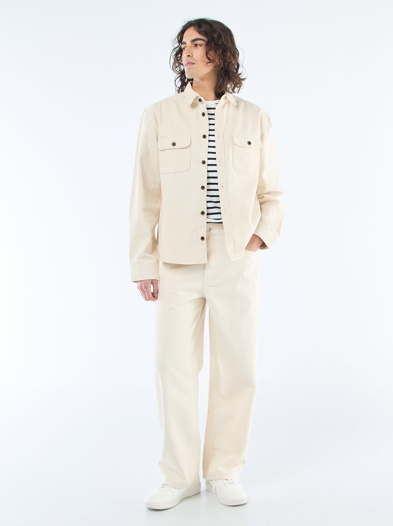 Surchemise en coton Blanc - Kiabi