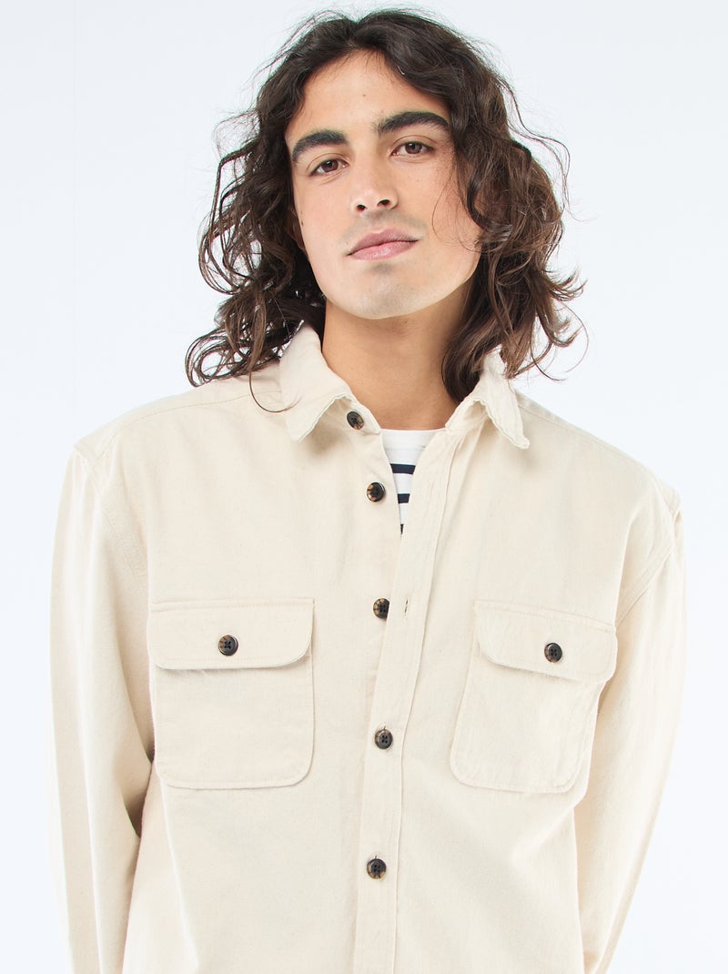 Surchemise en coton Blanc - Kiabi