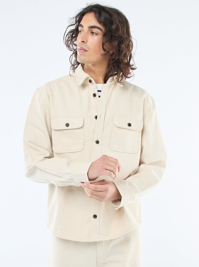 Surchemise en coton Blanc - Kiabi