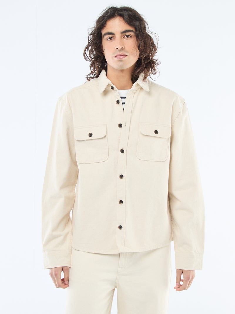 Surchemise en coton Blanc - Kiabi