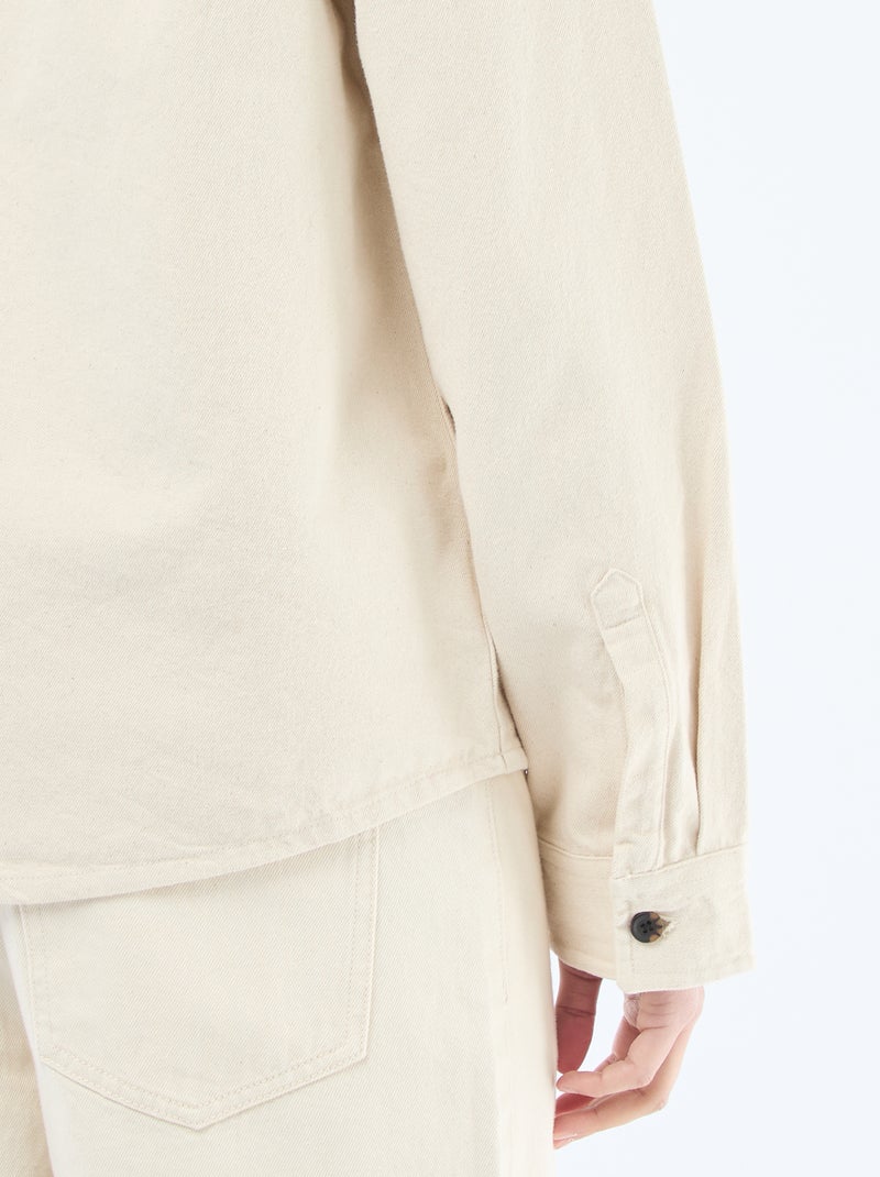 Surchemise en coton Blanc - Kiabi