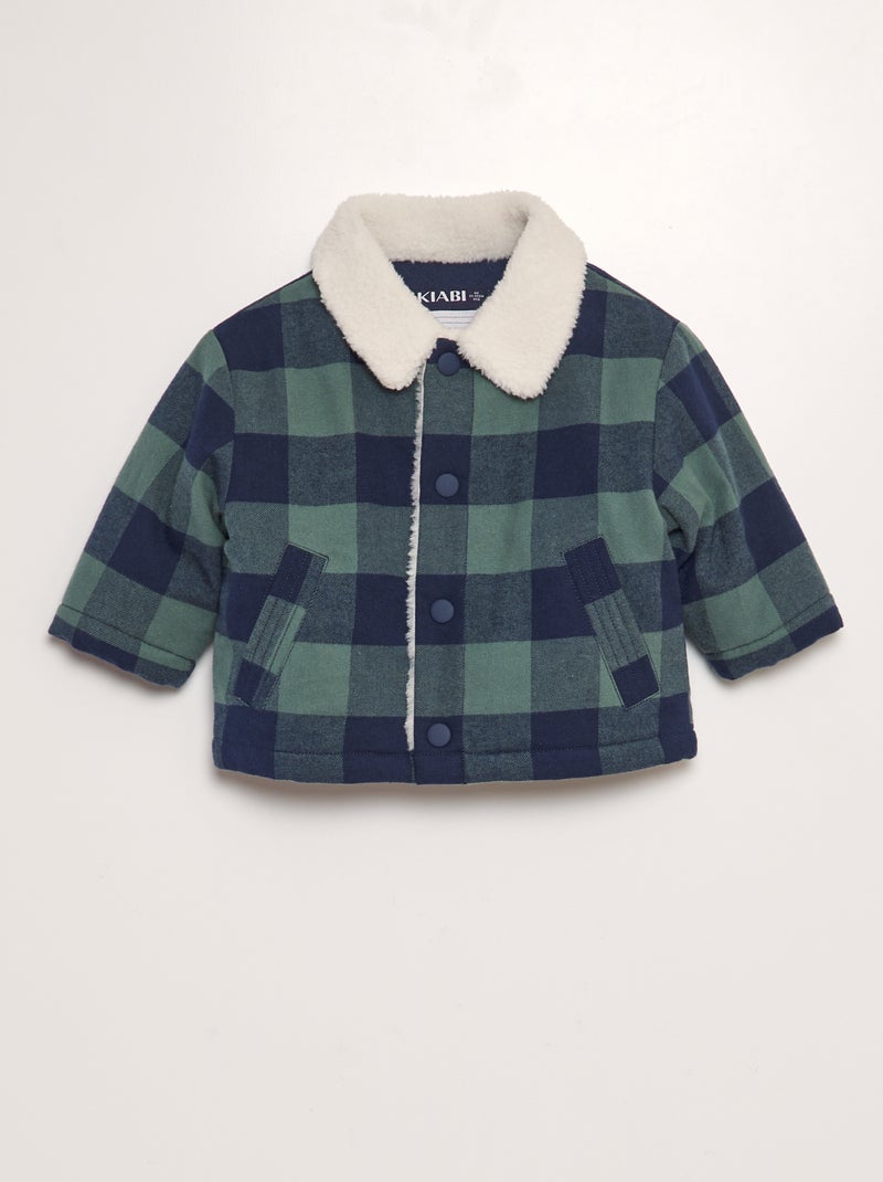 Surchemise en flanelle à carreaux Bleu - Kiabi