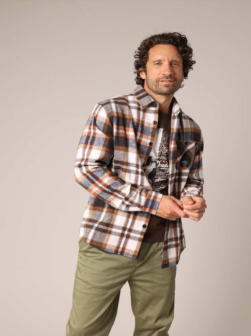 Surchemise en flanelle à carreaux 'Deeluxe' - Kiabi