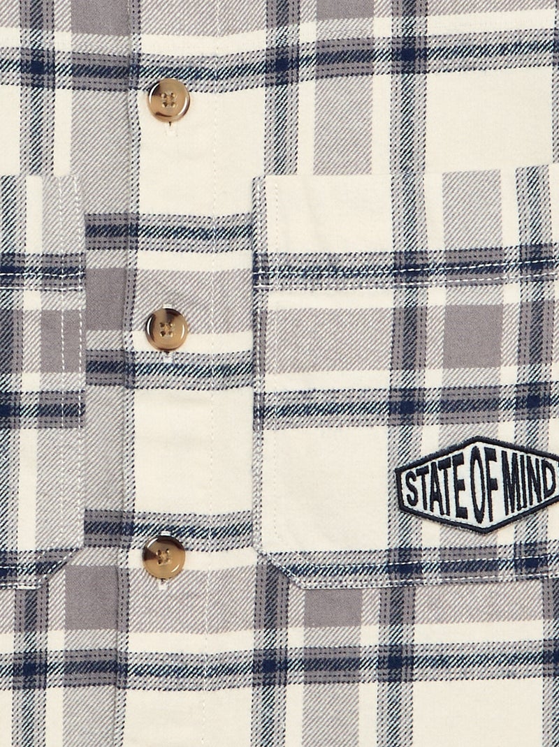 Surchemise en flanelle Bleu - Kiabi