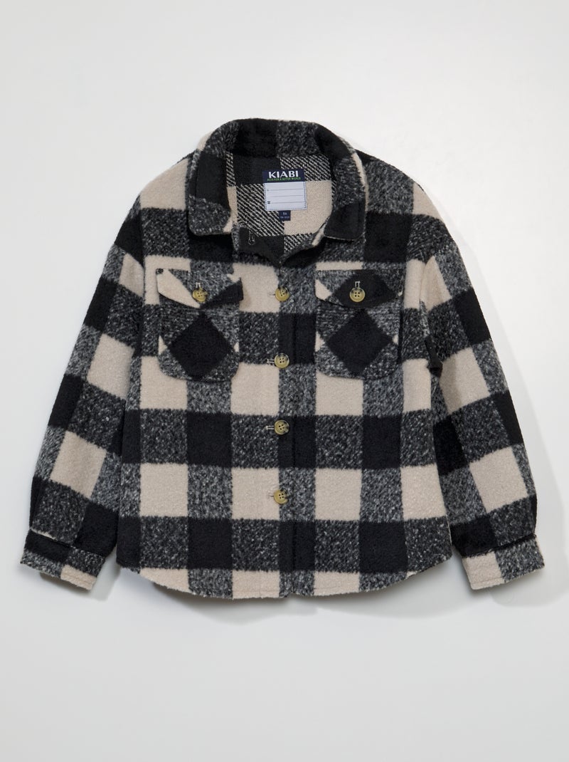 Surchemise en flanelle Noir - Kiabi