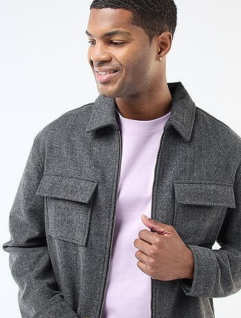 Surchemise en flanelle unie