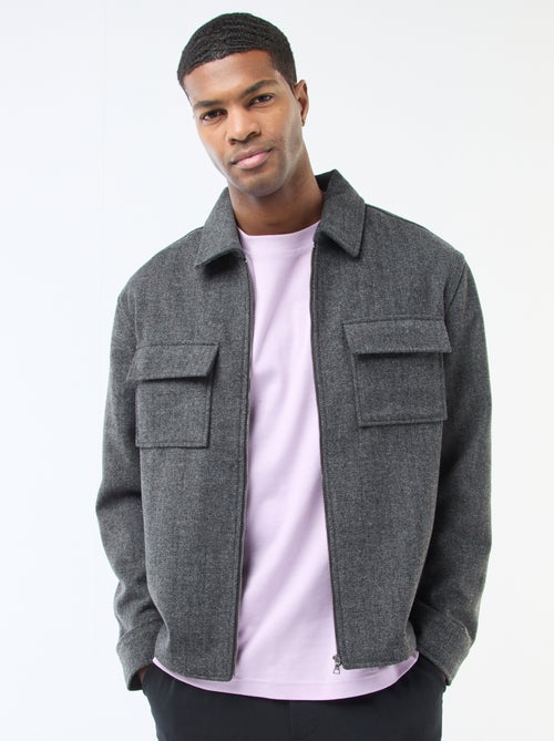 Surchemise en flanelle unie - Kiabi