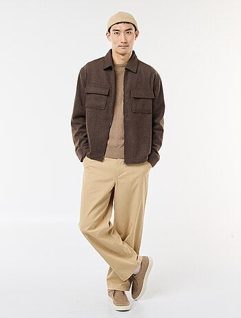 Surchemise en flanelle unie