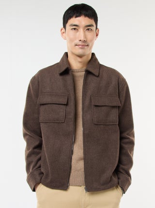 Surchemise en flanelle unie