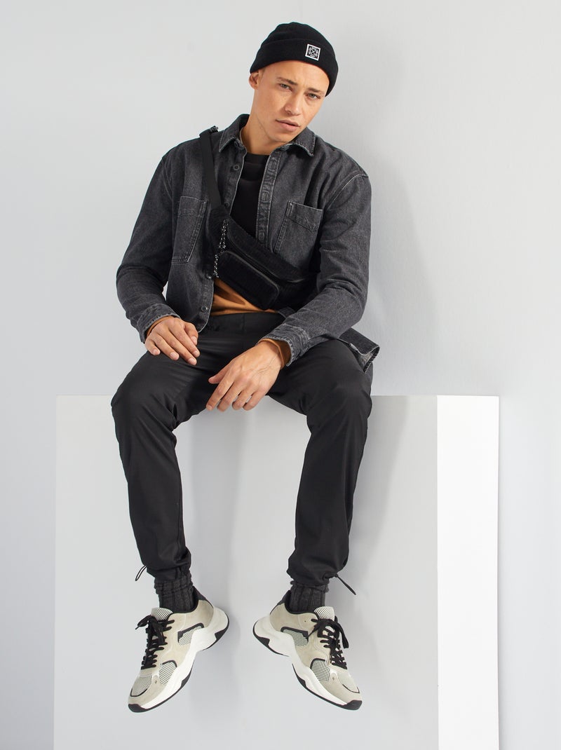 Surchemise en jean anthracite - Kiabi