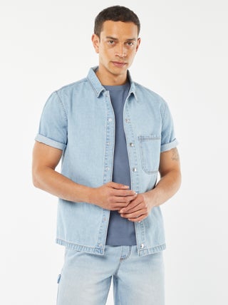 Surchemise en jean avec poche