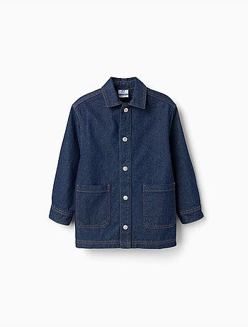 Surchemise en jean avec poches frontales
