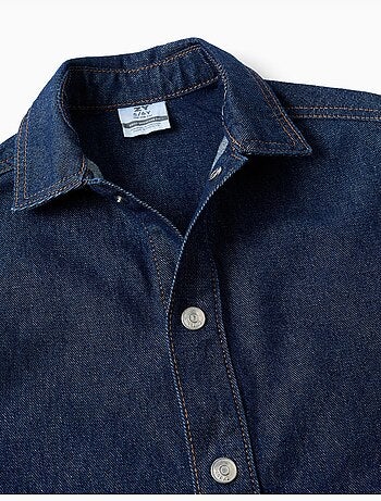 Surchemise en jean avec poches frontales
