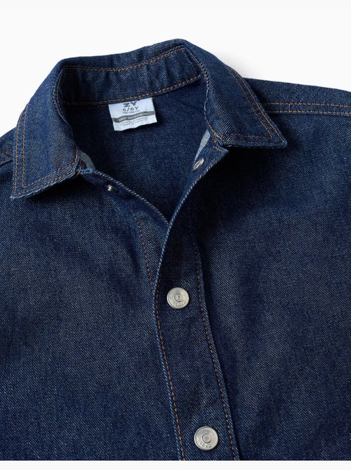 Surchemise en jean avec poches frontales - Kiabi