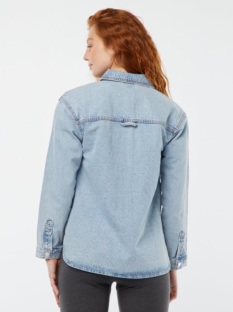 Surchemise en jean avec poches plaquées Bleu - Kiabi