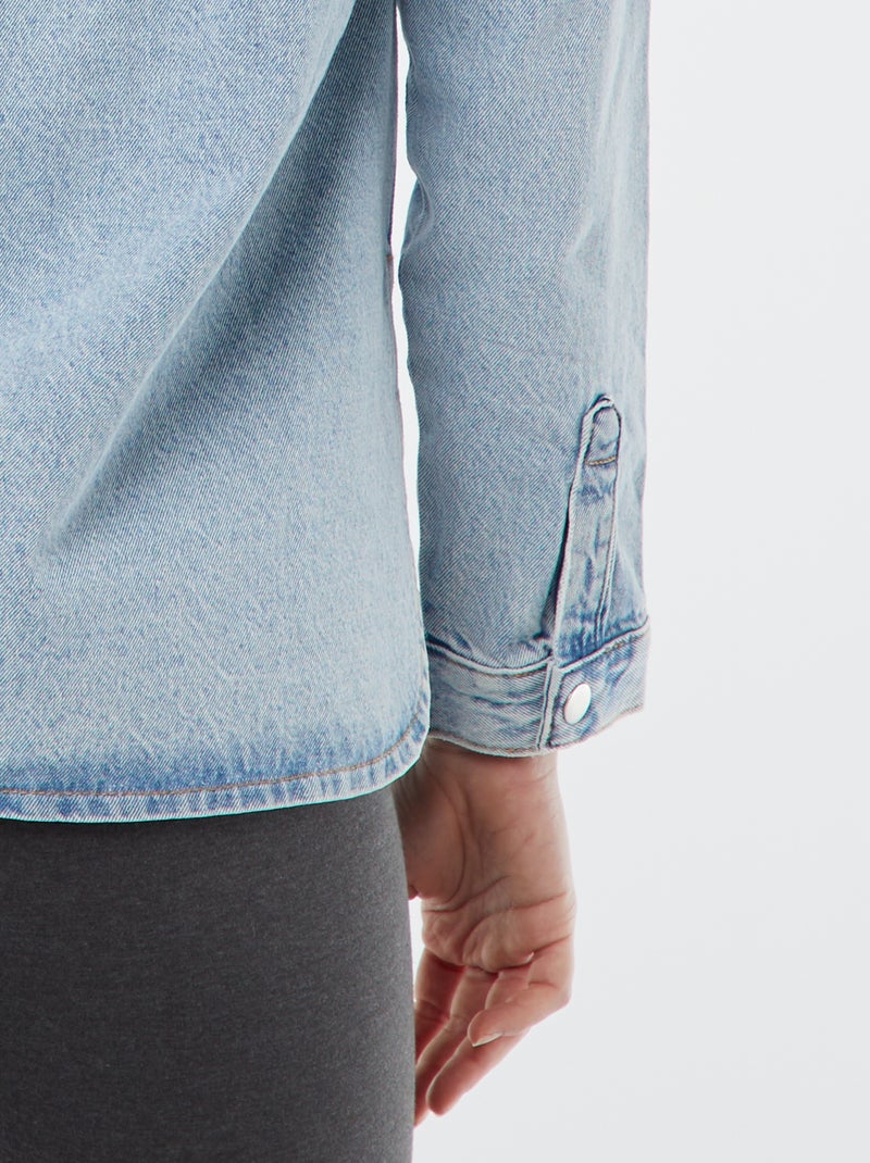 Surchemise en jean avec poches plaquées Bleu - Kiabi