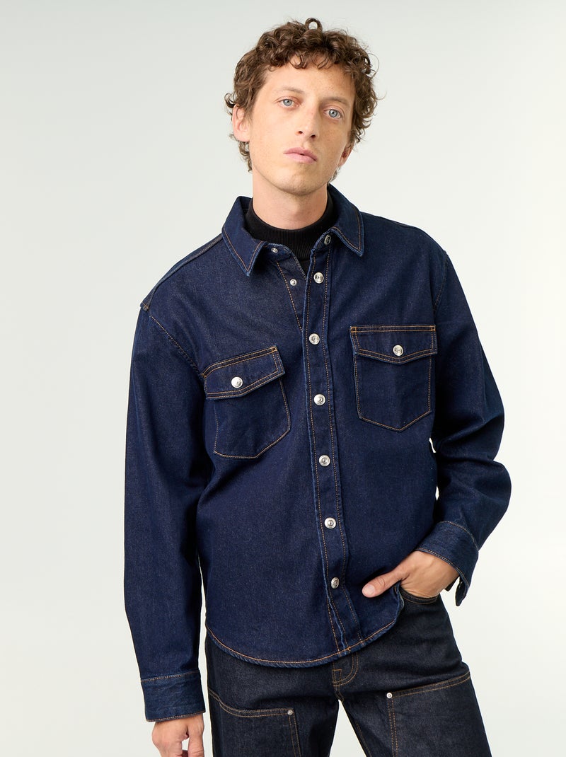Surchemise en jean Bleu - Kiabi