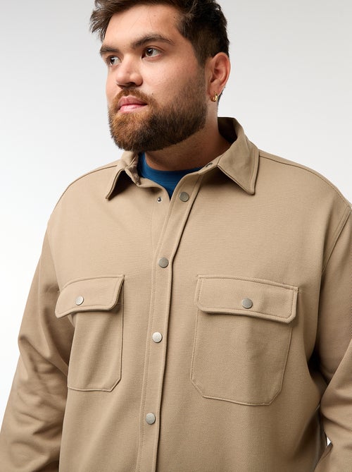 Surchemise en matière piquée avec ouverture pressionnée - Kiabi