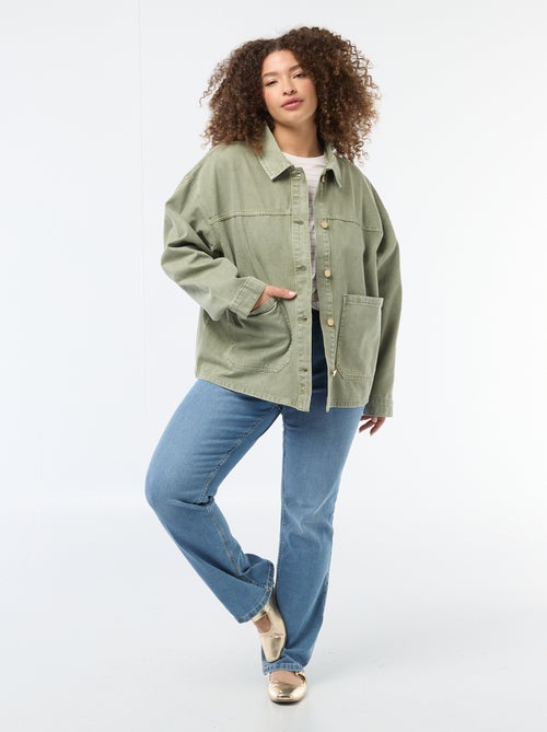 Surchemise en twill avec 2 poches plaquées - Kiabi