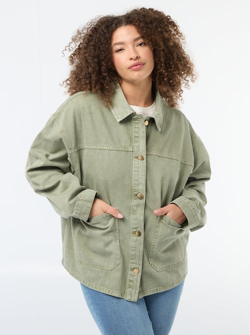 Surchemise en twill avec 2 poches plaquées - Kiabi