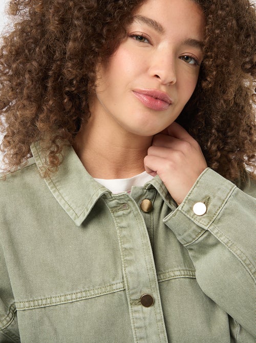 Surchemise en twill avec 2 poches plaquées - Kiabi