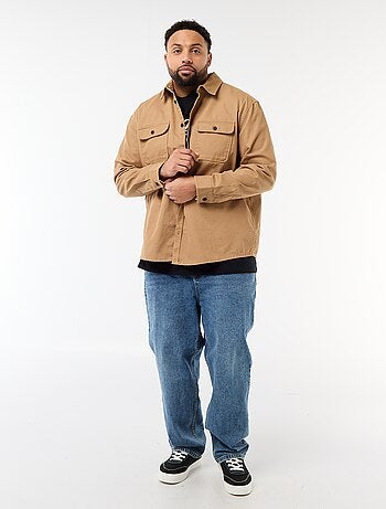 Surchemise en twill avec poches poitrine à rabat