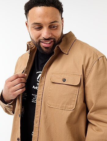 Surchemise en twill avec poches poitrine à rabat