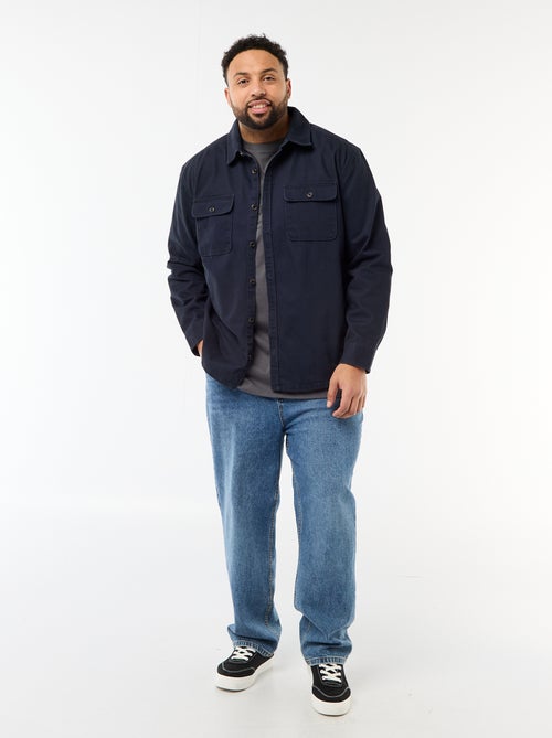 Surchemise en twill avec poches poitrine à rabat - Kiabi