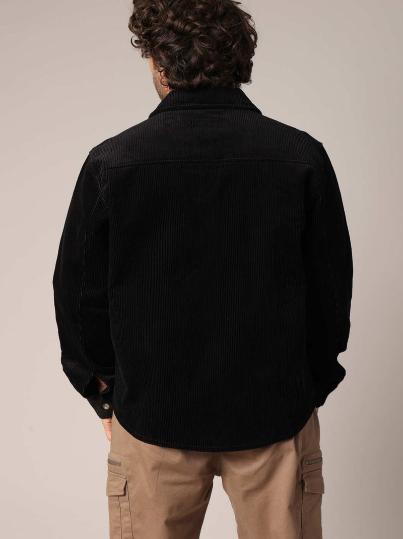 Surchemise en velours 100% coton  'Deeluxe' Noir - Kiabi
