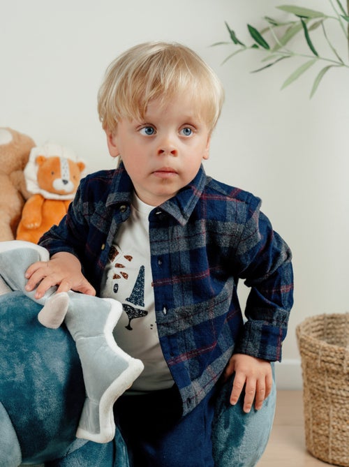 Surchemise en velours à carreaux Noukie's - Kiabi