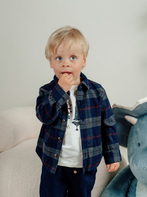 Surchemise en velours à carreaux Noukie's - Kiabi