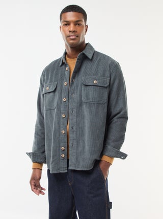 Surchemise en velours coton uni