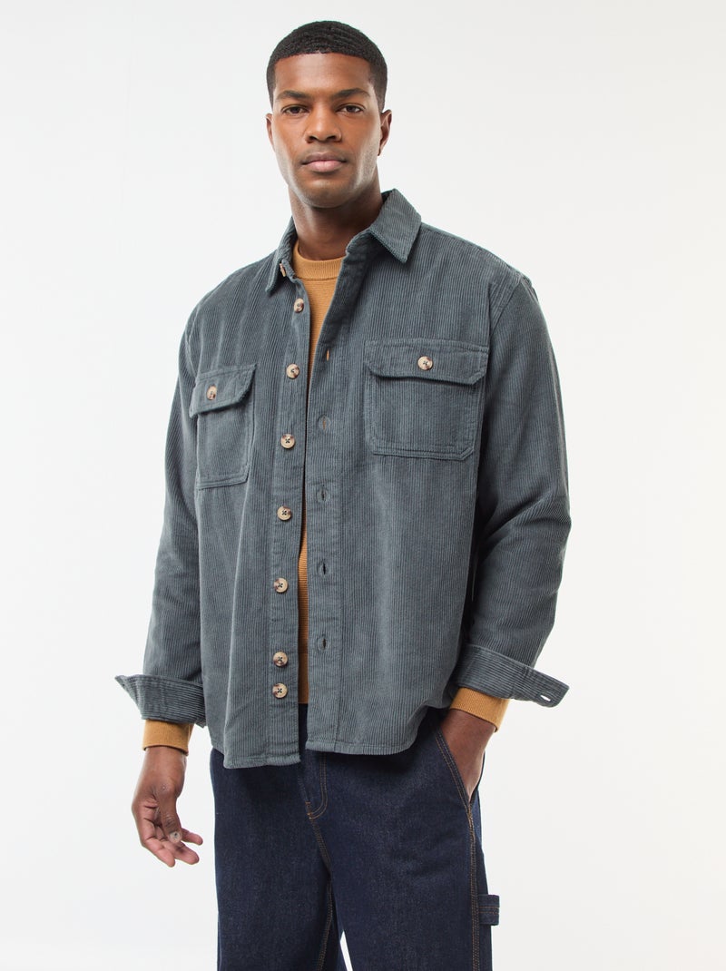 Surchemise en velours coton uni