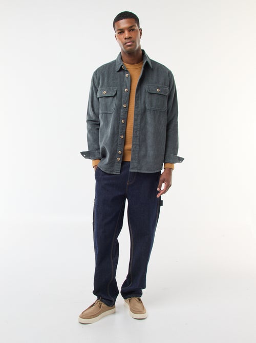 Surchemise en velours coton uni - Kiabi