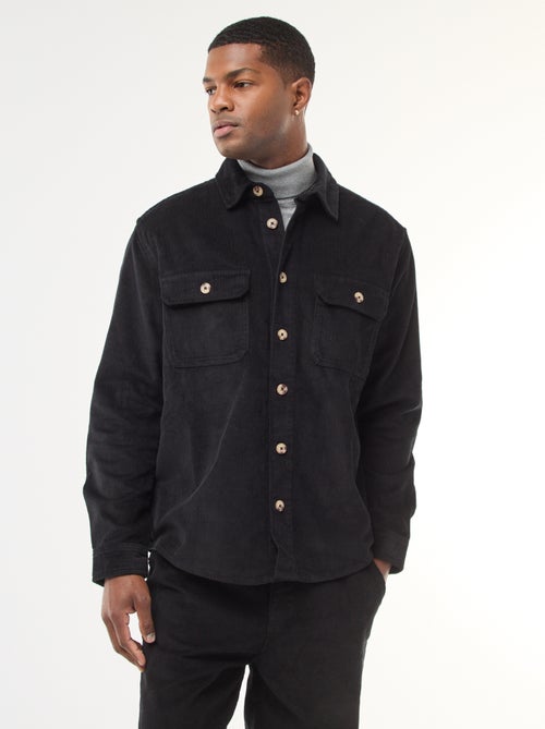 Surchemise en velours coton uni - Kiabi