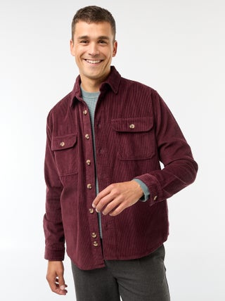 Surchemise en velours coton uni