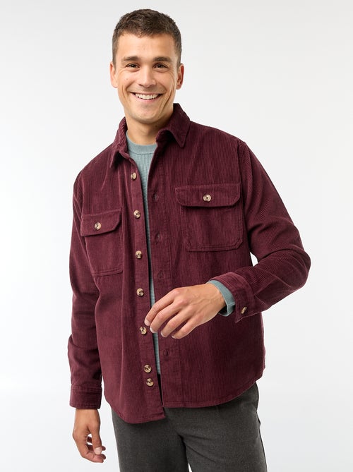 Surchemise en velours coton uni - Kiabi