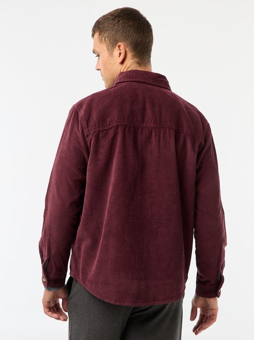 Surchemise en velours coton uni - Kiabi