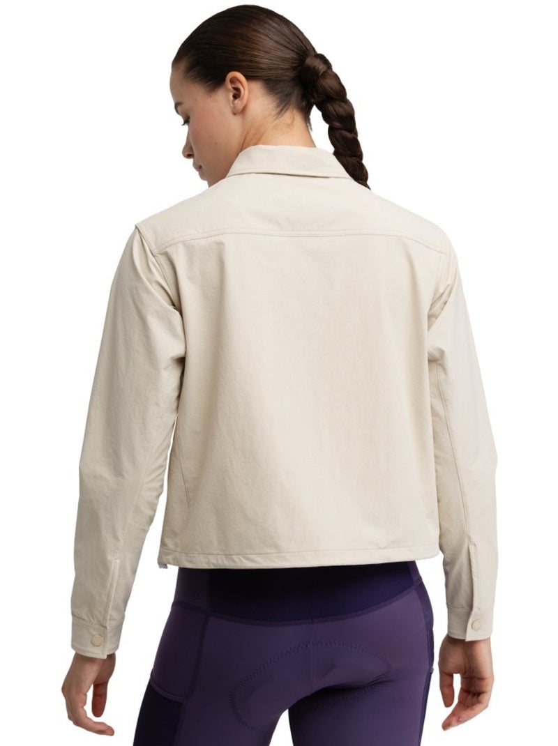 Surchemise été cyclisme gravel femme cyclisme femme emberly Beige - Kiabi